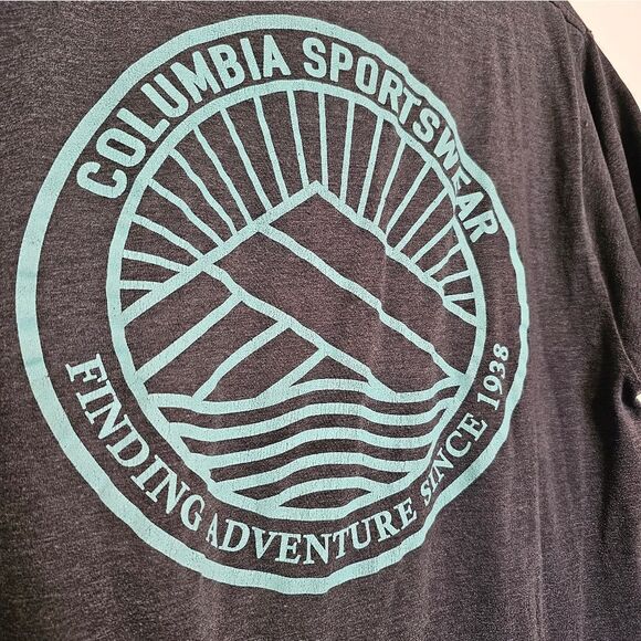 Dark Grey Mens Columbia Graphic Tee - Picture 5 of 6